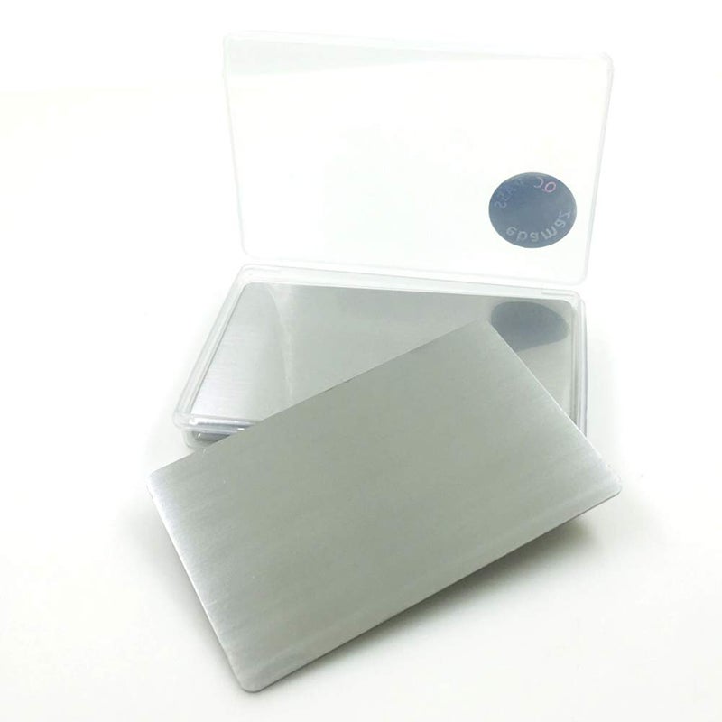 Ebamaz 304 Stainless Steel Thick 0.5mm Metal Business Cards Blank Tablet 86X54mm Pack of 10PCS (Silver Brushed Finishing, Blank) - Image 5